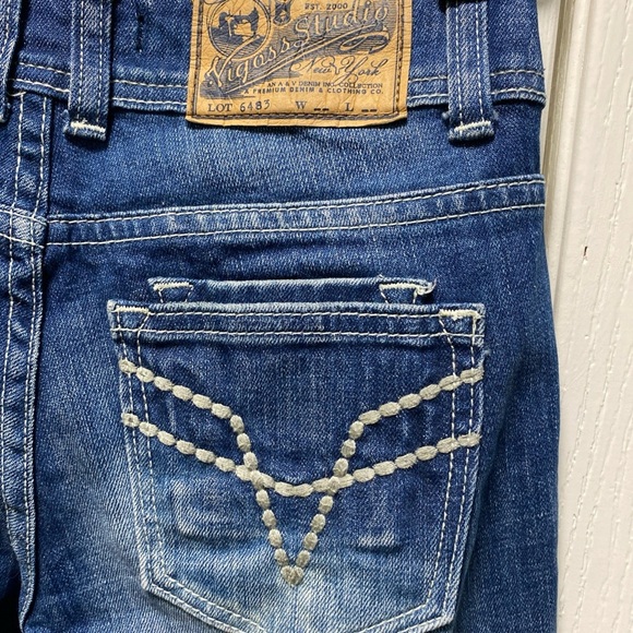 Vigoss Studio Size 0 25 Jeans Girls Womens Boot Cut Jeans Medium Wash low rise - Picture 3 of 11